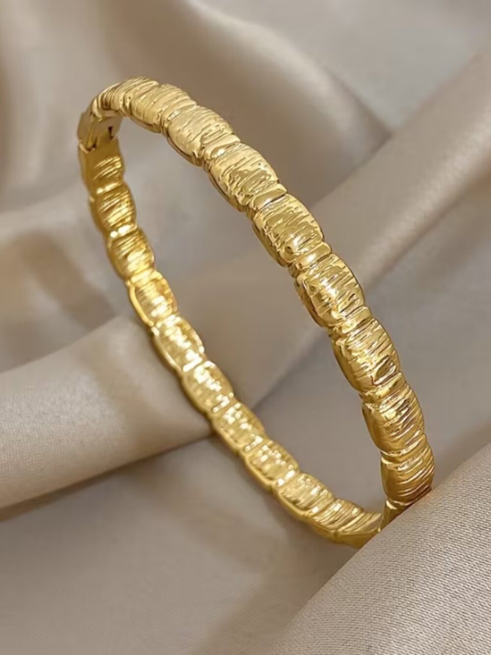 14K Gold Womens Etched Bangle Cuff Bracelet Ladies New 14 Karat Silver Jewelry